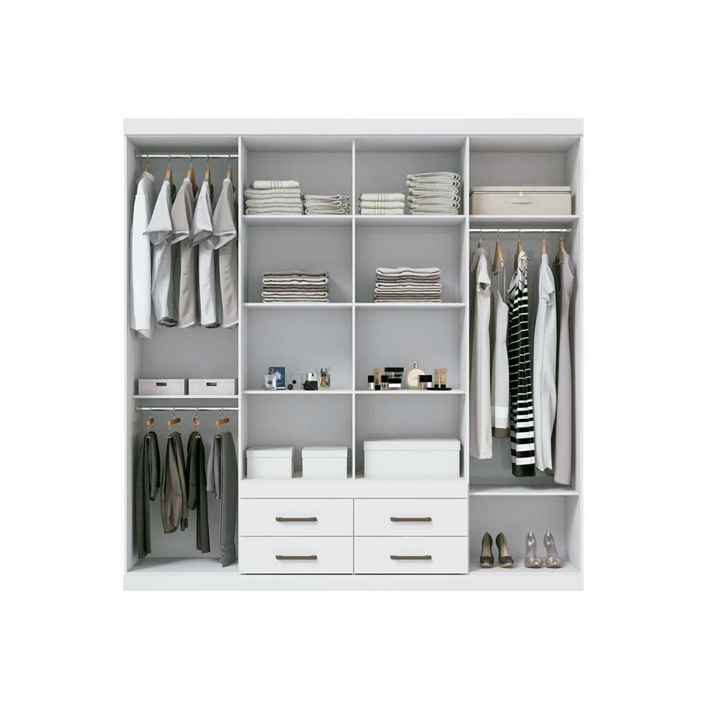 Guarda Roupa 8 Portas (2 C- Espelho) E 4 Gavetas Nápoles Jatobá-areia - Santos Andirá - 7