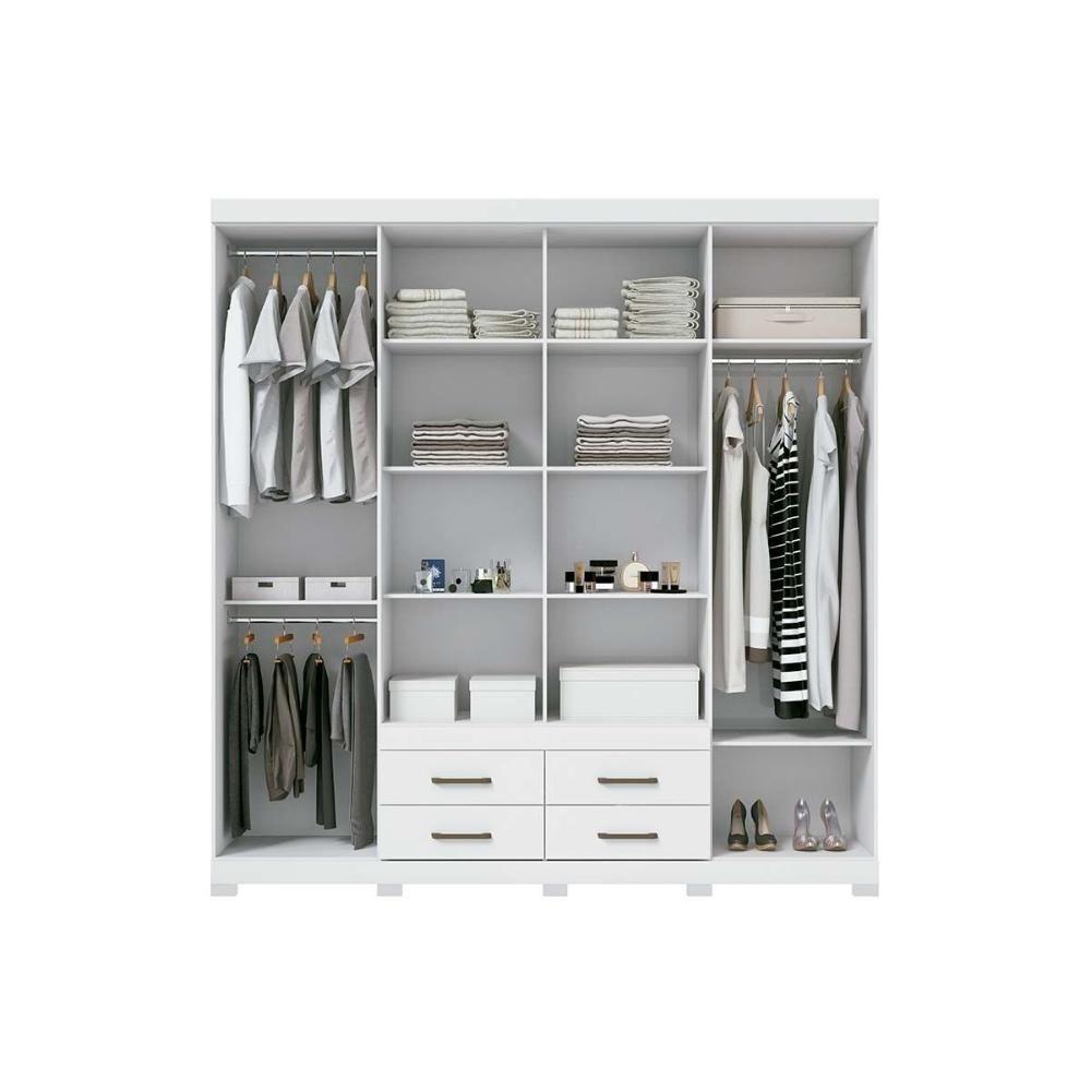 Guarda Roupa 8 Portas E 4 Gavetas C- Pés Nápoles Jatobá-areia - Santos Andirá - 6