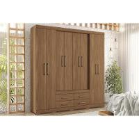 Guarda Roupa 8 Portas E 4 Gavetas C- Pés Nápoles Jatobá - Santos Andirá - 1