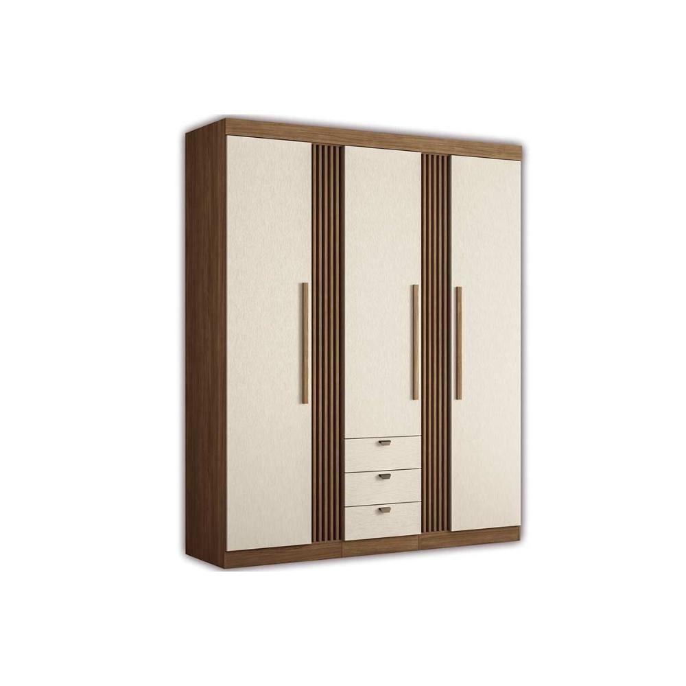 Guarda Roupa 3 Portas E 3 Gavetas Aurora 3.3 Jatobá - Santos Andirá - 6