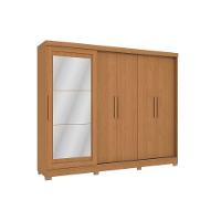 Guarda Roupa 5 Portas (1 C- Espelho) E 4 Gavetas C- Pés Cb01n564 Canela - Kappesberg - 1