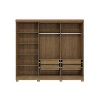 Guarda Roupa 5 Portas (1 C- Espelho) E 4 Gavetas C- Pés Cb01n564 Canela - Kappesberg - 3