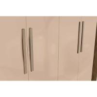 Guarda Roupa 5 Portas (1 C- Espelho) E 4 Gavetas C- Pés Cb01n564 Nogueira-macadamia - Kappesberg - 5