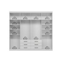 Guarda Roupa 2 Peças (1guardaroupa+1cômoda) Qc117 Branco - Santos Andirá - 8