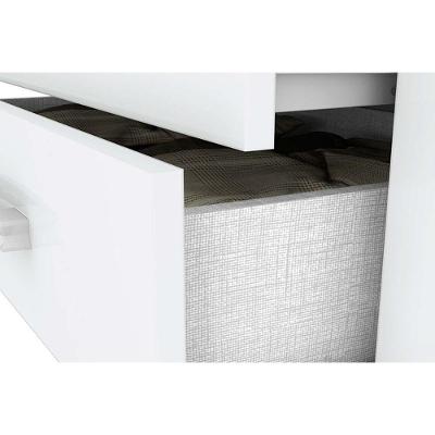 Guarda Roupa Casal Caju DA135 4 Portas com Espelho 3 Gavetas Branco MDF-MDP Henn