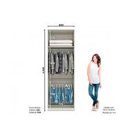 Guarda Roupa Modulado C- 2 Portas Mc08 Seletto Areia-jequitibá - Henn - 3