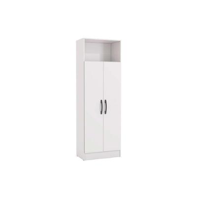 Guarda Roupa Casal N408 2 Portas de Bater Branco MDP