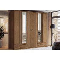 Guarda Roupa 6 Portas (2 C- Espelho) E 5 Gavetas Democrata Jatobá - Santos Andirá - 1