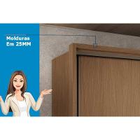 Guarda Roupa 6 Portas (2 C- Espelho) E 5 Gavetas Democrata Jatobá - Santos Andirá - 5