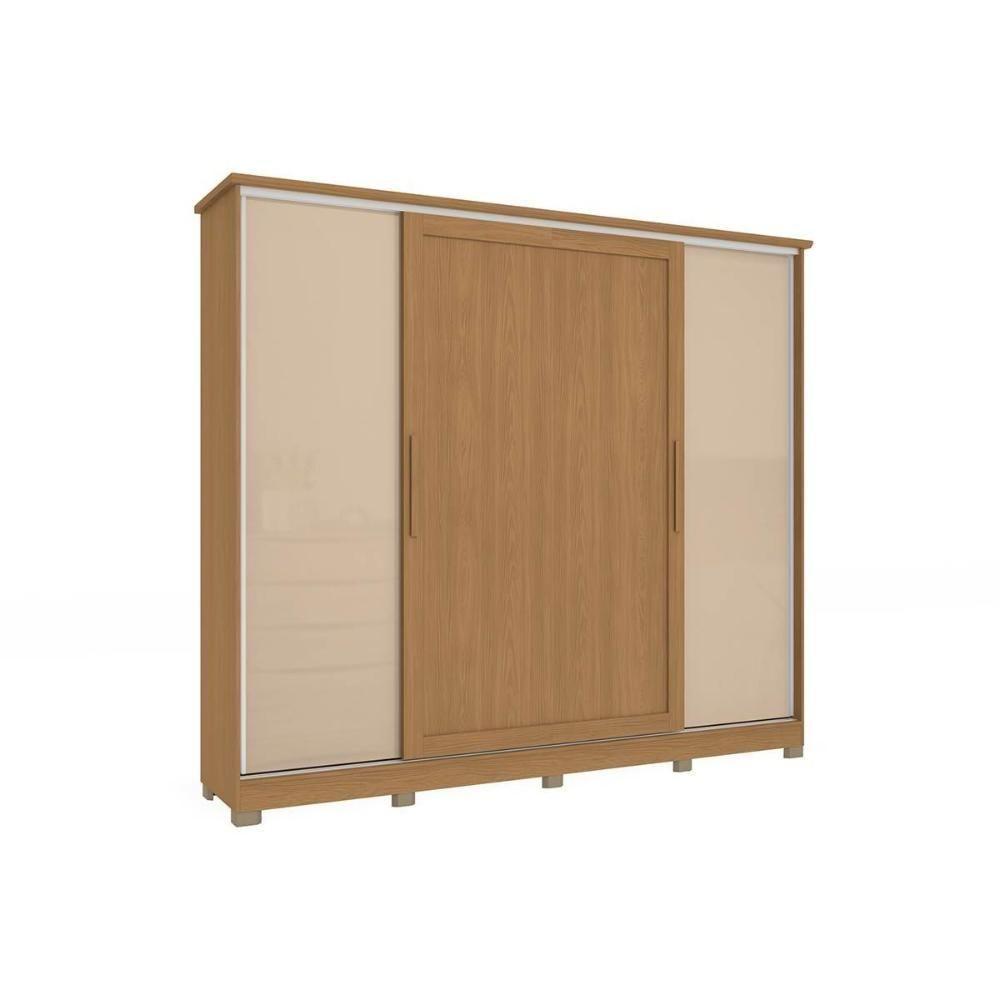 Guarda Roupa 4 Portas De Correr E 4 Gavetas C- Pés Cb03n565 Flex Canela-canela Ou Macadamia - Kappesberg - 1