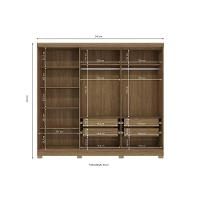 Guarda Roupa 5 Portas E 4 Gavetas C- Pés Cb03n564 Canela - Kappesberg