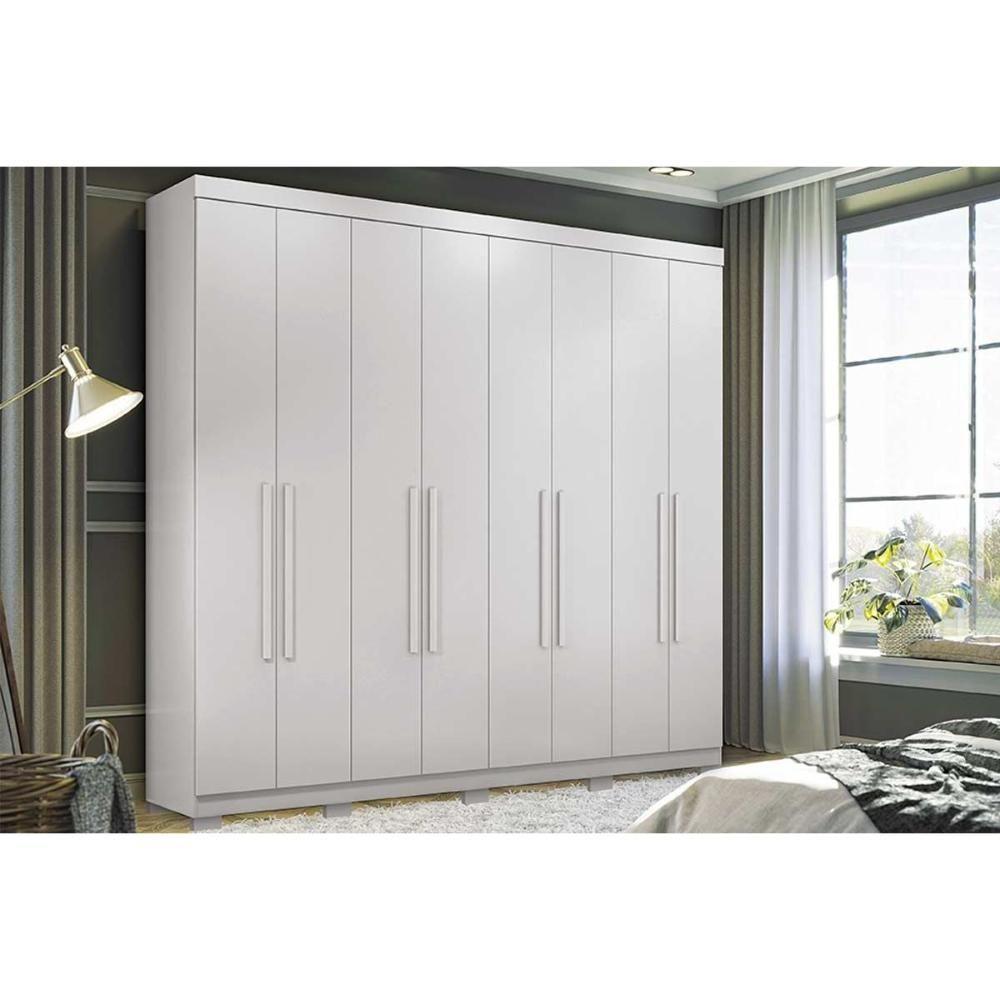 Guarda Roupa 8 Portas E 4 Gavetas C- Pés Master New 8.4 Branco - Santos Andirá - 1