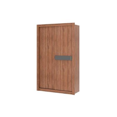 Guarda Roupa Solteiro Vivacce 835 Flex 2 Portas de Correr 2 Gavetas Freijó c- Cinza