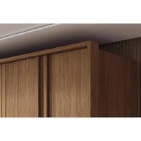 Guarda Roupa Casal 6 Portas E 5 Gavetas C- Espelho E Pés Democrata Jatoba - Santos Andirá - 8