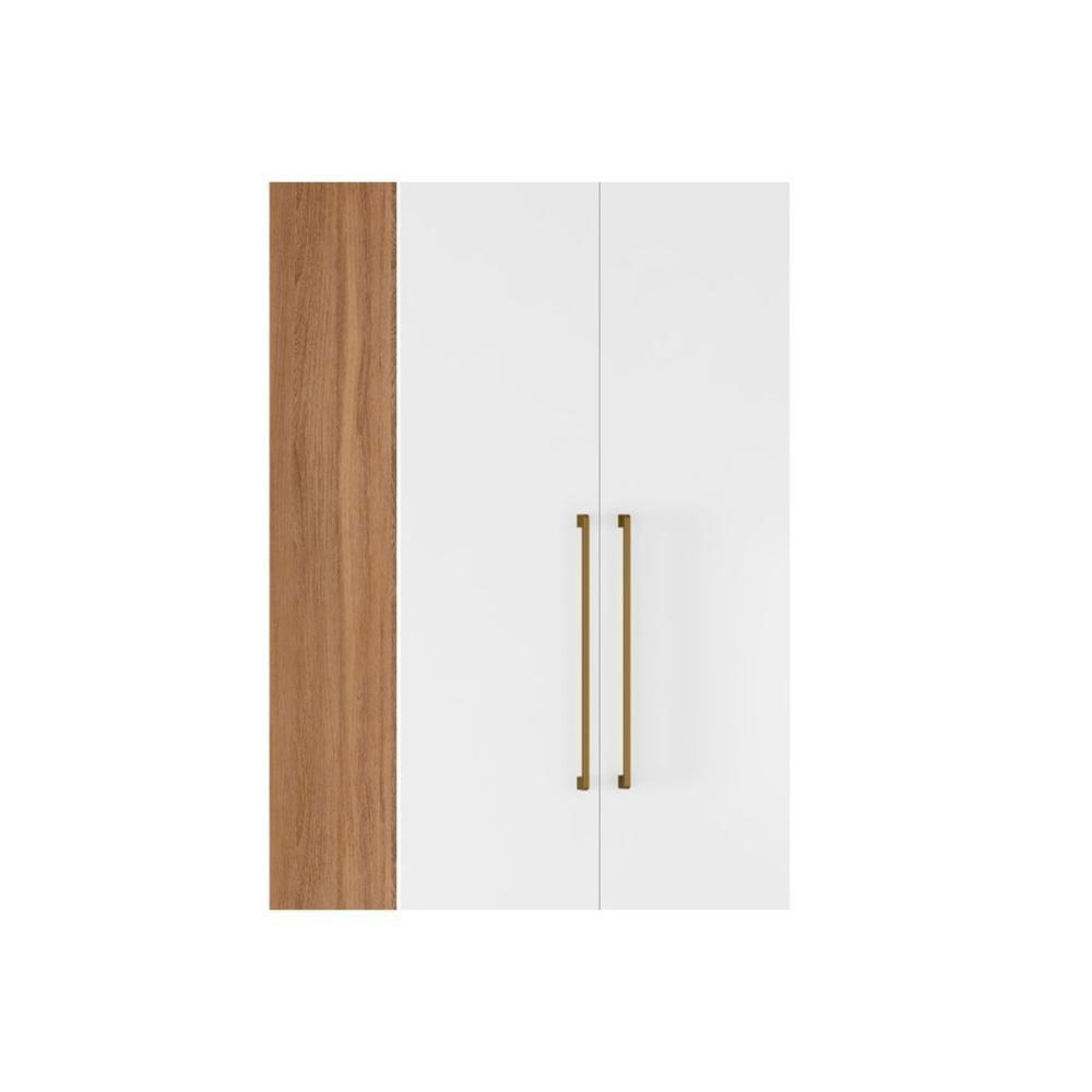 Módulo De Quarto Casal Guarda Roupa 71140k Irlanda C- 2 Portas E 3 Gavetas Amendola-branco - Demóbile - 5