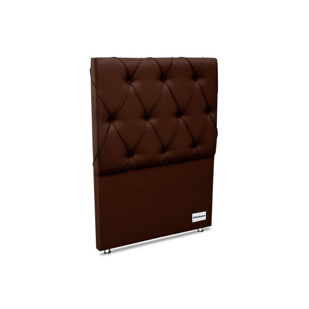 Painel De Cama Box Estofada Murat Facto Brown Solteiro - Courano Marrom - Ortobom - 1