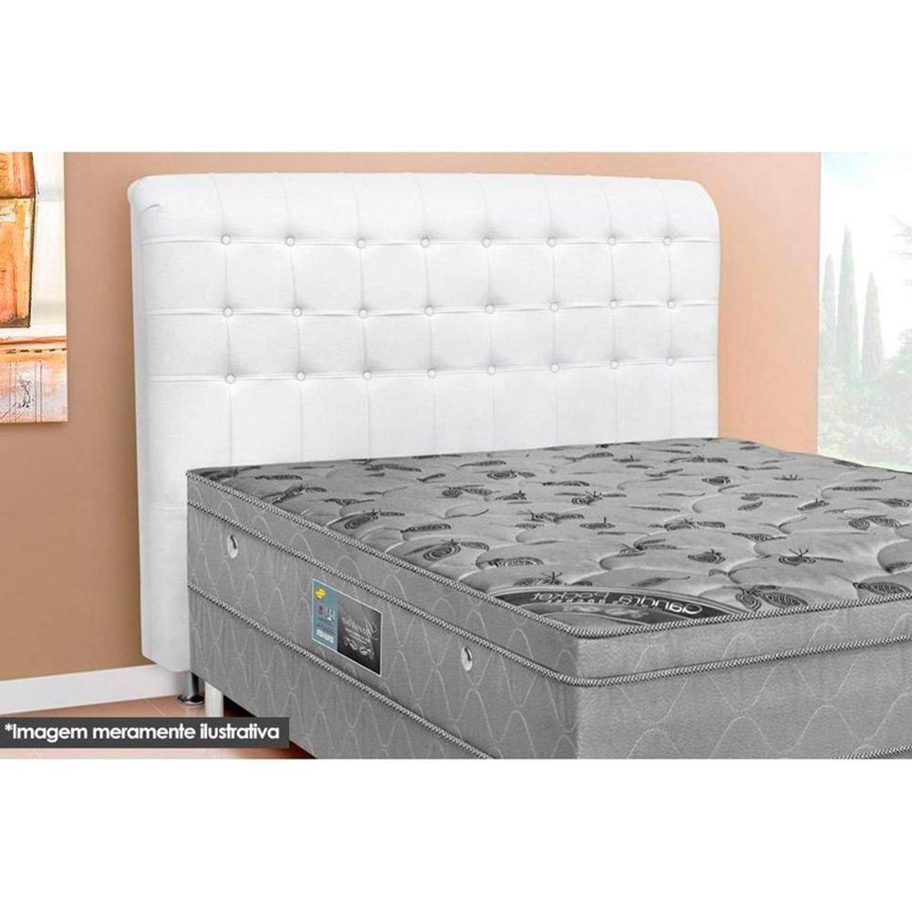 Painel De Cama Box Estofada Queen Dama Plus Courano Branco - Simbal - 1