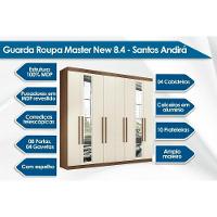 Guarda Roupa 8 Portas (2 C- Espelho) E 4 Gavetas Master New 8.4 Jatobá - Santos Andirá - 2