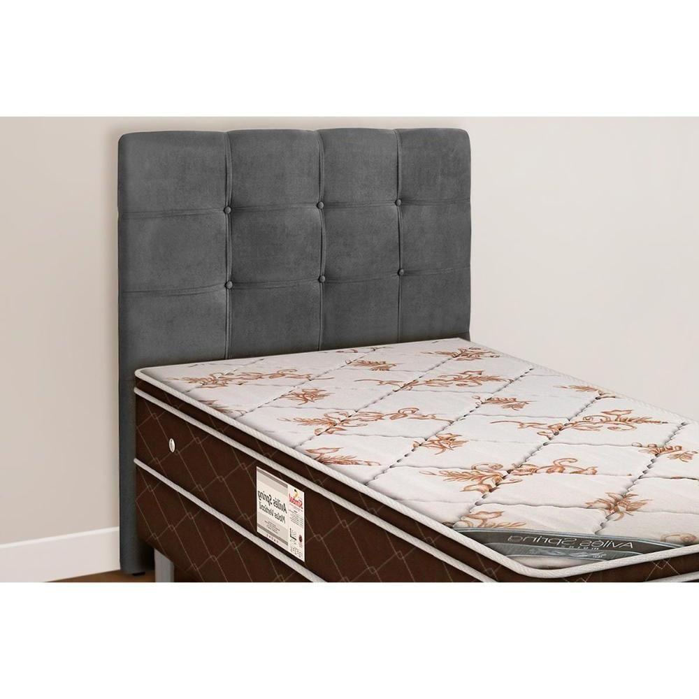 Painel De Cama Box Estofada Clean Plus Solteiro - Suede Preto - Simbal - 4
