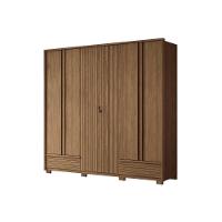 Guarda Roupa Casal 6 Portas E 5 Gavetas C- Pés Democrata Jatoba-areia - Santos Andirá - 6