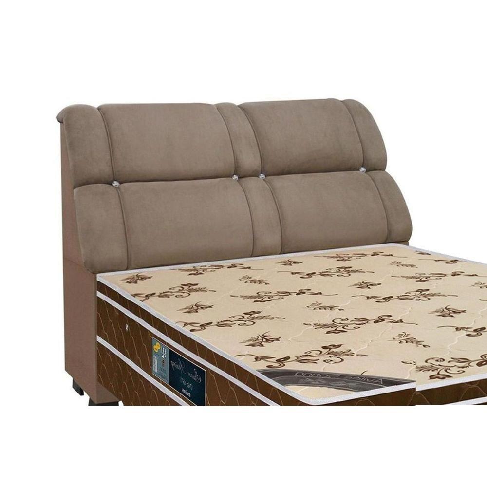 Painel De Cama Box Estofada Queen Imperador Suede Bege - Simbal - 1