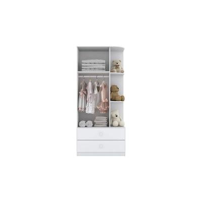 Guarda Roupa 2 Portas Labirinto C- E 2 Gavetas Rústico-branco - Henn