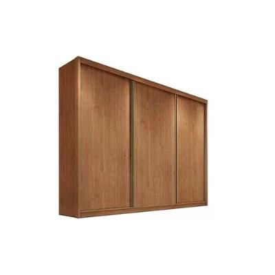 Guarda Roupa Casal Sollo Logan 3 Portas de Correr 8 Gavetas Cumaru MDF