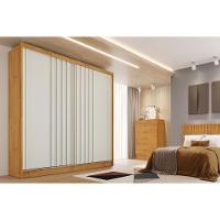 Guarda Roupa Casal 2 Portas De Correr E 4 Gavetas Galati Peroba-off White - Europa - 1