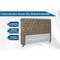 Painel De Cama Box Estofada Queen Imperatriz Plus Suede Marrom Taupe - Simbal - 2