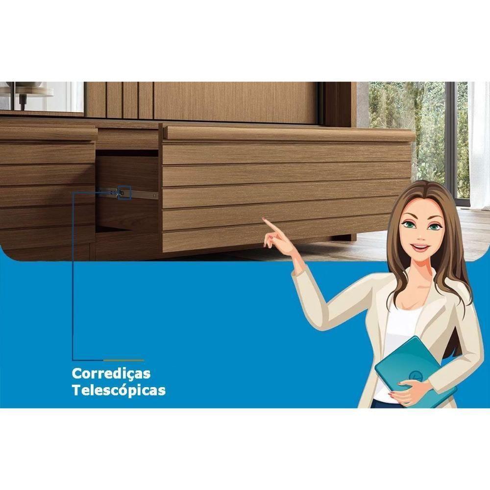Guarda Roupa 6 Portas E 5 Gavetas C- Pés Democrata Jatobá - Santos Andirá - 4