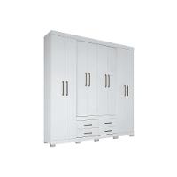 Guarda Roupa 8 Portas E 4 Gavetas C- Pés Nápoles Jatobá-grafite - Santos Andirá - 7