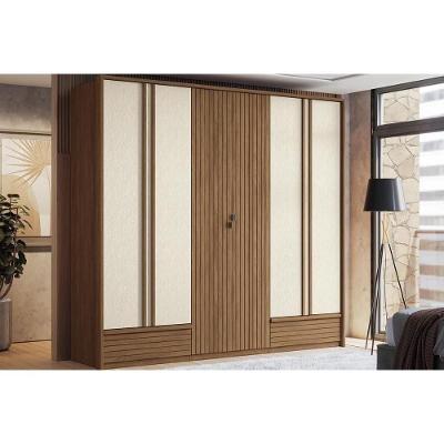 Guarda Roupa 6 Portas E 3 Gavetas Democrata Jatobá-areia - Santos Andirá