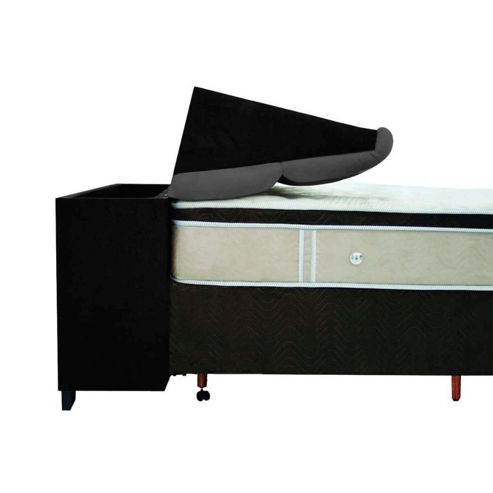 Painel De Cama Box Estofada Queen Imperador Suede Marrom Chocolate - Simbal - 5