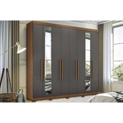 Guarda Roupa Casal Master New 8.4 8 Portas Bater 4 Gavetas Jatobá-Grafite Santos Andirá