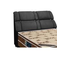 Painel De Cama Box Estofada Casal Imperador Suede Cinza/negro - Simbal - 1