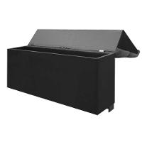 Painel De Cama Box Estofada Casal Imperador Suede Cinza/negro - Simbal - 2