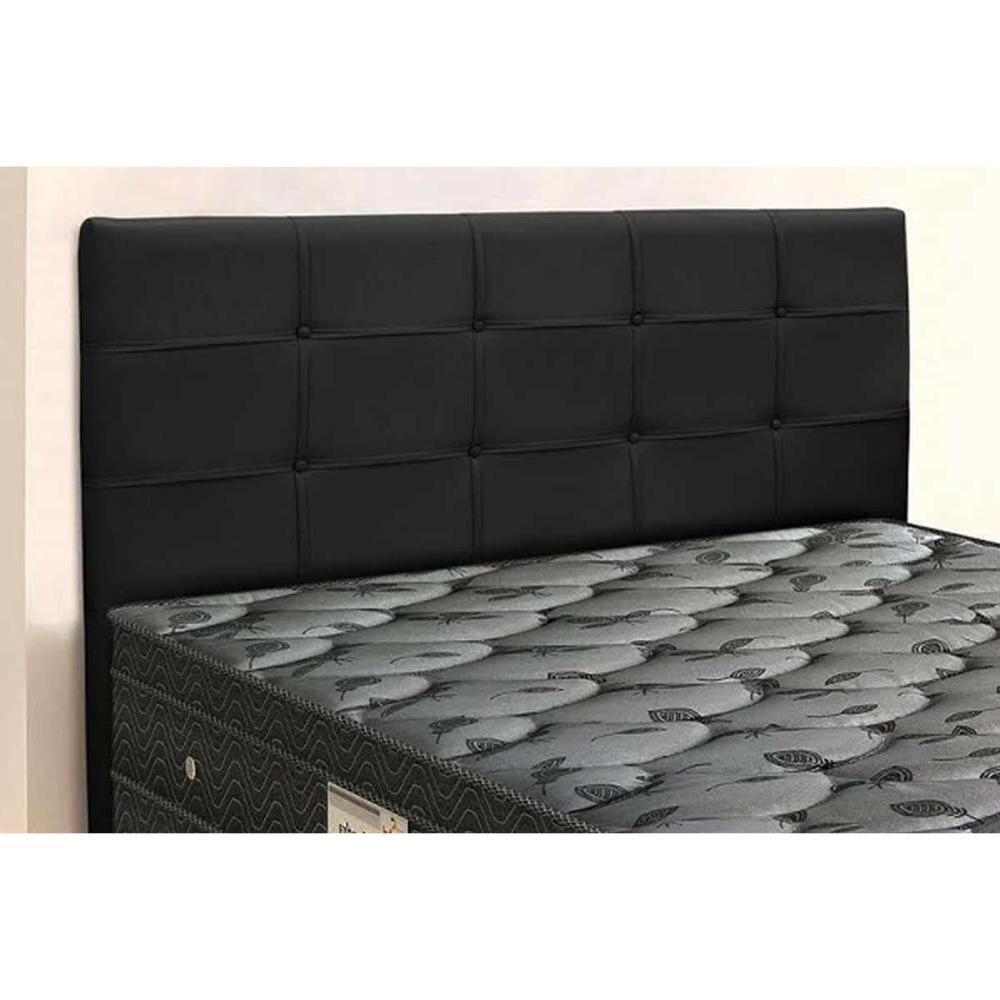 Painel De Cama Box Estofada Queen Clean Plus Suede Negro - Simbal - 1