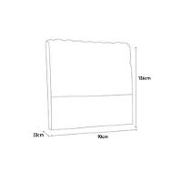 Painel De Cama Box Estofada Solteiro Dama Plus Suede Cinza - Simbal - 3