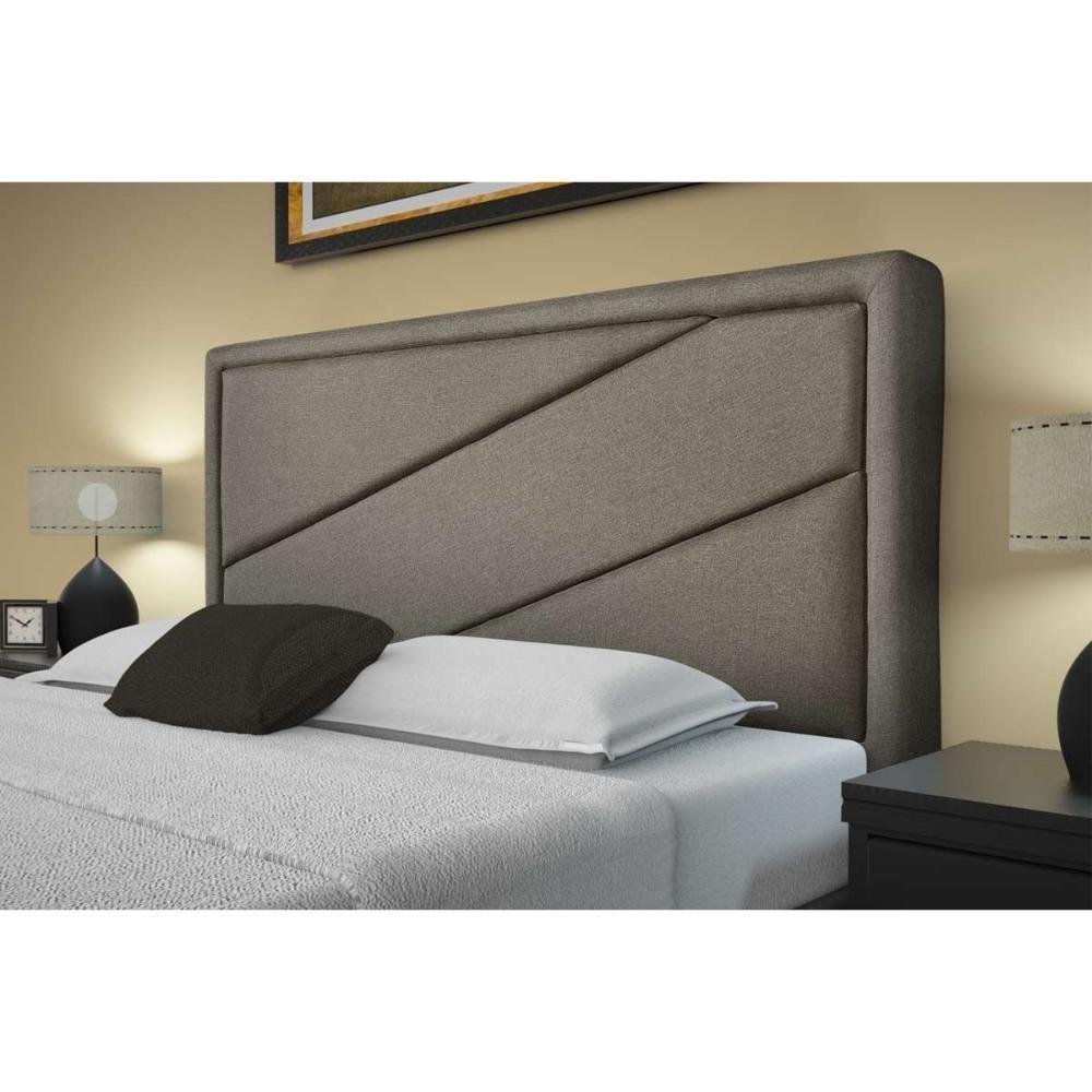 Painel De Cama Box Estofada Queen Oxford Suede Bege - Probel - 3