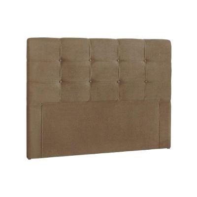 Painel De Cama Box Estofada Casal Clean Plus Suede Bege - Simbal