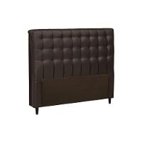 Painel De Cama Box Estofada Casal Dama Plus Suede Marrom Chocolate - Simbal - 1