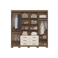 Guarda Roupa 8 Portas (2 C- Espelho) E 6 Gavetas C- Pés Liverpool Jatobá-areia - Santos Andirá - 7