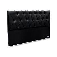 Painel De Cama Box Estofada 195 Murat Facto Black King 195 - Courano Preto - Ortobom - 1