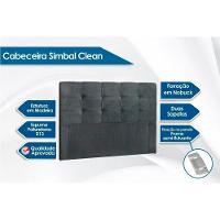 Painel De Cama Box Estofada Queen Clean Plus Suede Cinza - Simbal - 2