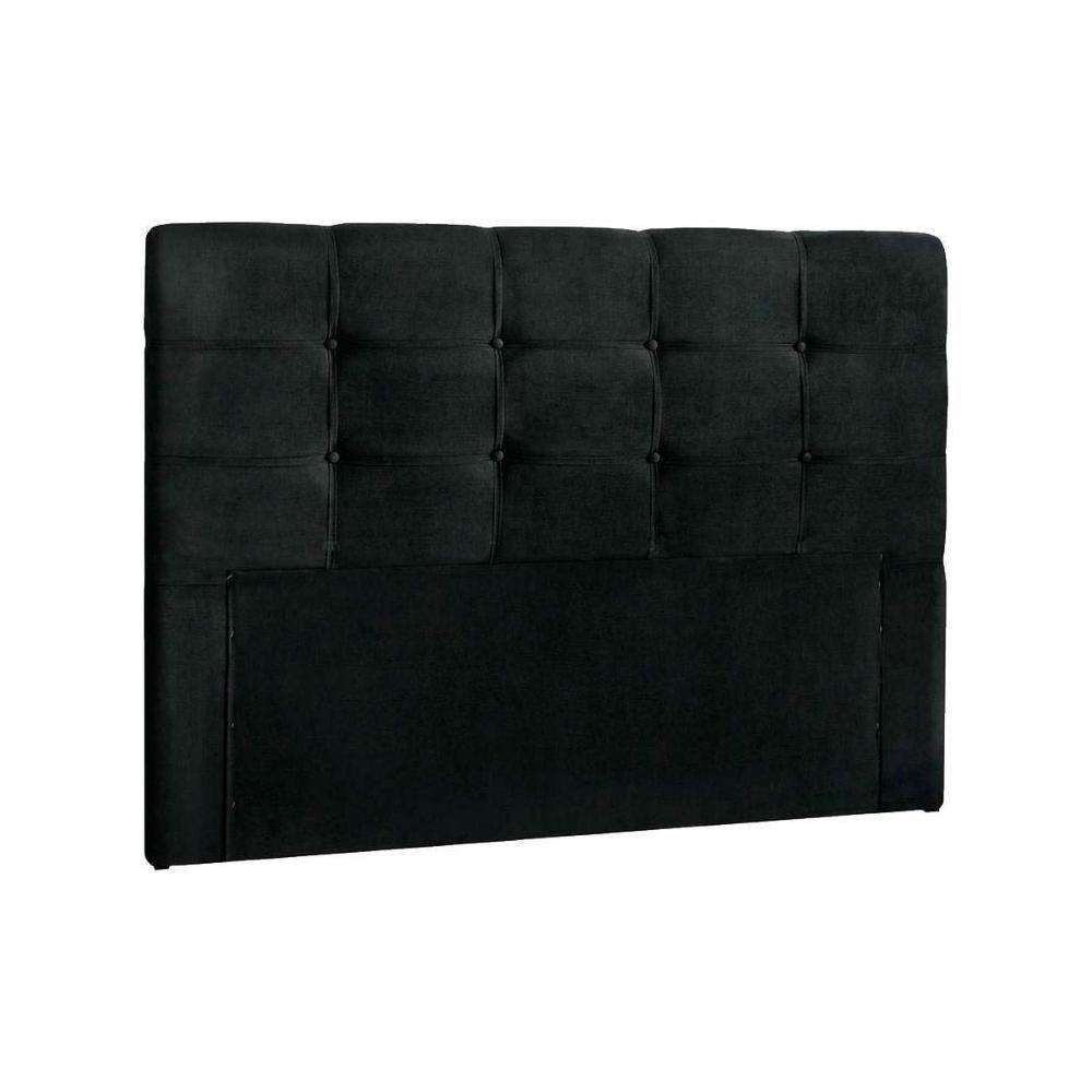 Painel De Cama Box Estofada Queen Clean Plus Suede Negro - Simbal - 1