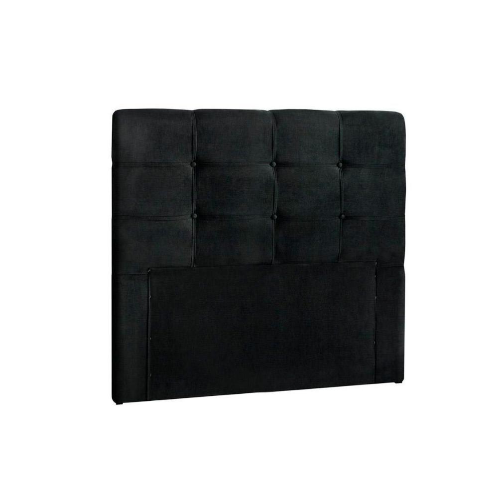 Painel De Cama Box Estofada Clean Plus Solteiro - Suede Preto - Simbal - 1