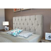 Painel De Cama Box Estofada Queen Califórnia Suede Bege - Probel - 3