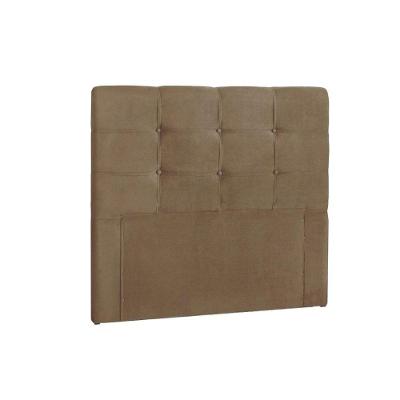 Painel De Cama Box Estofada Solteiro Clean Plus Suede Marrom Taupe - Simbal