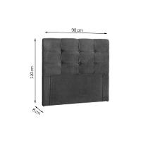 Painel De Cama Box Estofada Solteiro Clean Plus Suede Marrom Taupe - Simbal - 3