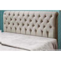 Painel De Cama Box Estofada Casal Imperatriz Plus Suede Bege - Simbal - 5